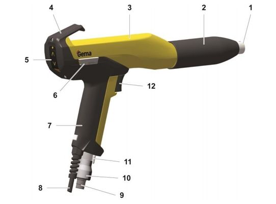 Ручной пистолет GM03 с LED-дисплеем высокого напряжения для ручного оборудования 2 B
