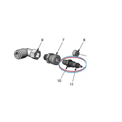 Сопло питающего насоса для порошковой покраски из нержавеющей стали Gen II 1600595 Запасные части для воздушного потока для порошковой покрасочной машины Поддержка OEM